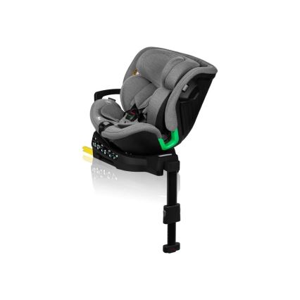 Lionelo - Obrotowy fotelik samochodowy z bazą HARMONY i-Size 40-150 cm szary