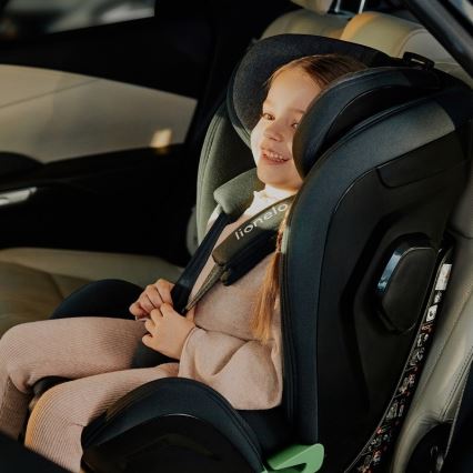 Lionelo - Obrotowy fotelik samochodowy z bazą HARPER i-Size 76-150 cm Black Carbon