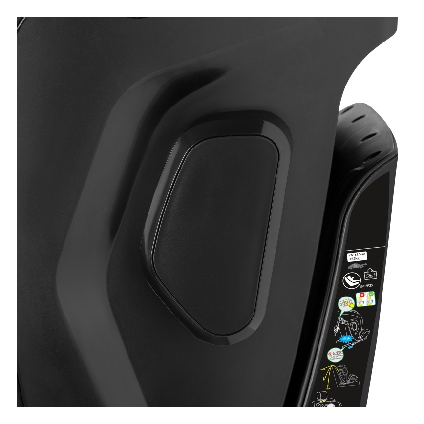 Lionelo - Obrotowy fotelik samochodowy z bazą HARPER i-Size 76-150 cm Black Carbon