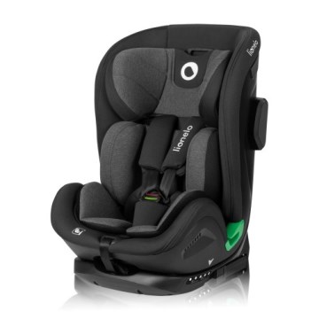Lionelo - Obrotowy fotelik samochodowy z bazą HARPER i-Size 76-150 cm Czarny Carbon