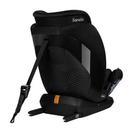 Lionelo - Obrotowy fotelik samochodowy z bazą LAVENDER i-Size 76-150 cm Czarny Karbon