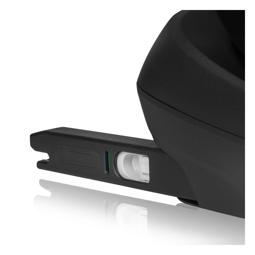 Lionelo - Obrotowy fotelik samochodowy z bazą LAVENDER i-Size 76-150 cm Czarny Karbon