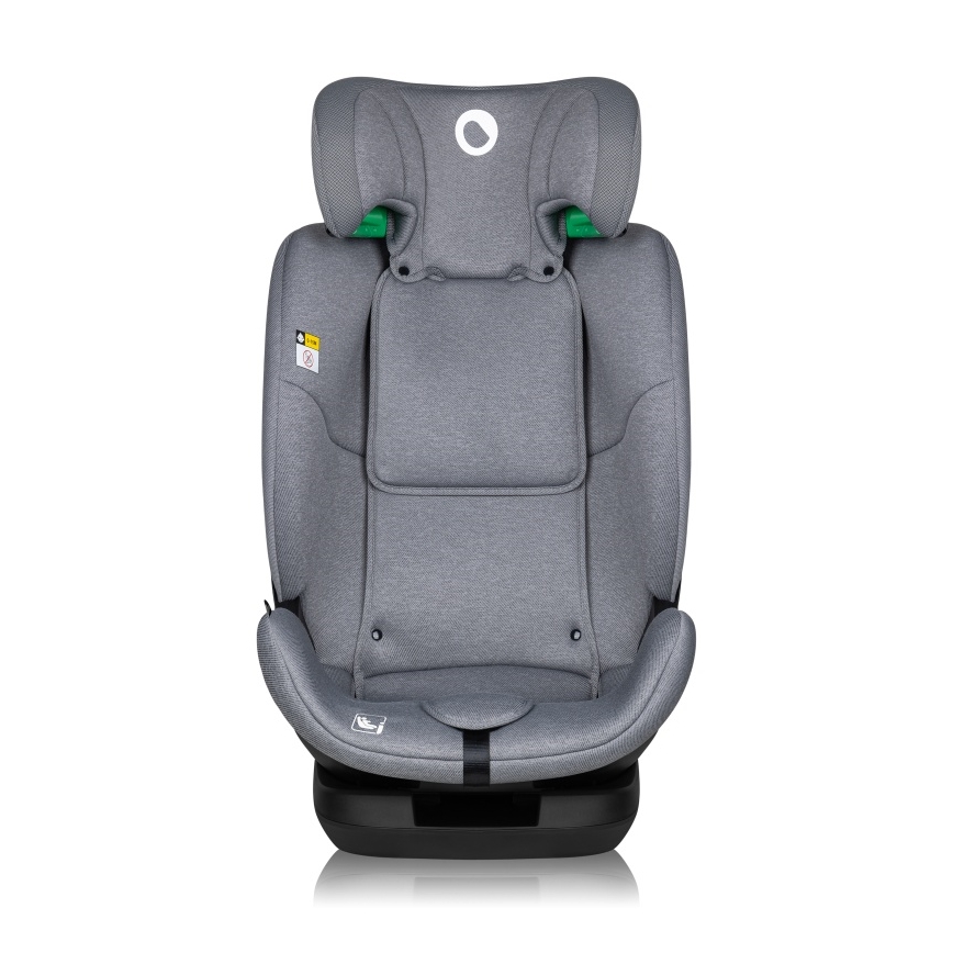 Lionelo - Obrotowy fotelik samochodowy z bazą LAVENDER i-Size 76-150 cm Szary Kamień