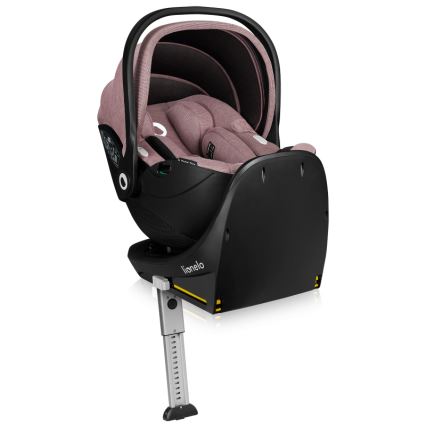 Lionelo - Obrotowy fotelik samochodowy z bazą MOXIE SET i-Size 40-87 cm Różowy Mauve