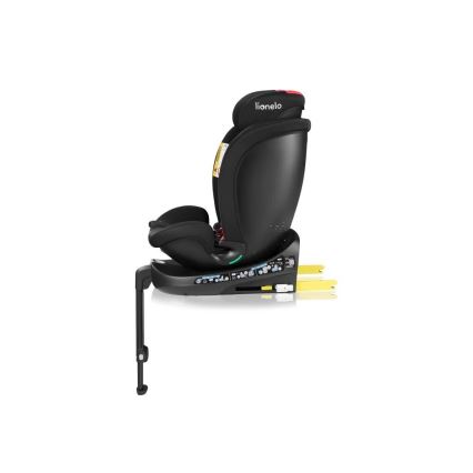 Lionelo - Obrotowy fotelik samochodowy z bazą NAVY i-Size 40-150 cm czarny/czerwony