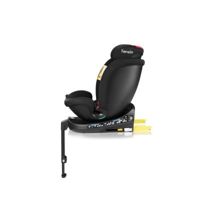 Lionelo - Obrotowy fotelik samochodowy z bazą NAVY i-Size 40-150 cm czarny/czerwony