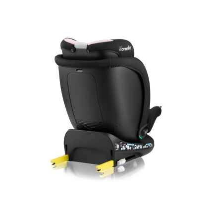 Lionelo - Obrotowy fotelik samochodowy z bazą NAVY i-Size 40-150 cm czarny/różowy