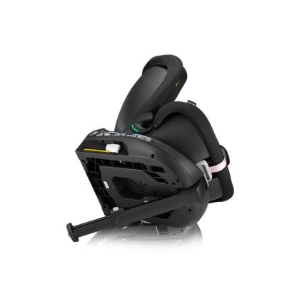 Lionelo - Obrotowy fotelik samochodowy z bazą NAVY i-Size 40-150 cm czarny/różowy