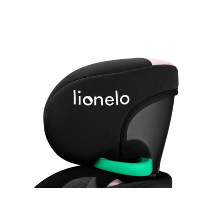 Lionelo - Obrotowy fotelik samochodowy z bazą NAVY i-Size 40-150 cm czarny/różowy
