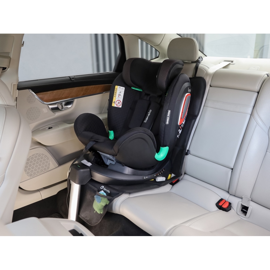 Lionelo - Ochronna podkładka pod fotelik samochodowy SIKKER Czarny Carbon