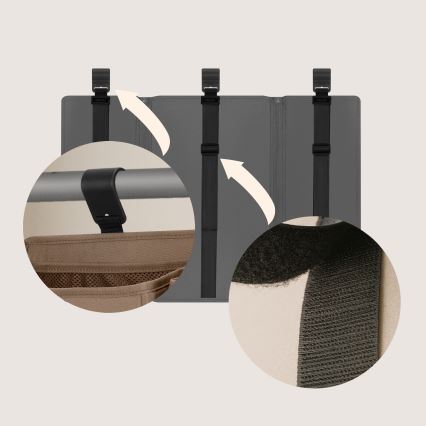 Lionelo - Organizer do łóżeczka 3 w 1 SIDEPOCKET Szary