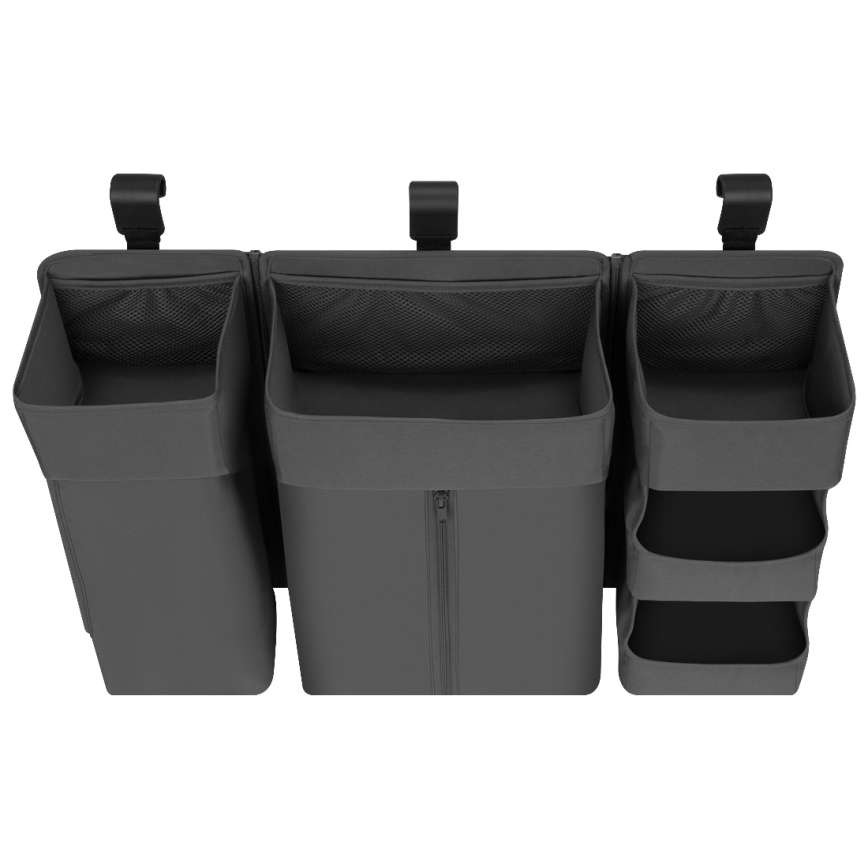 Lionelo - Organizer do łóżeczka 3 w 1 SIDEPOCKET Szary