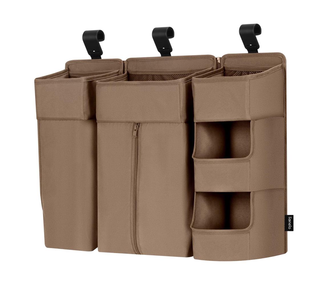 Lionelo - Organizer do łóżeczka 3w1 SIDEPOCKET Beżowy