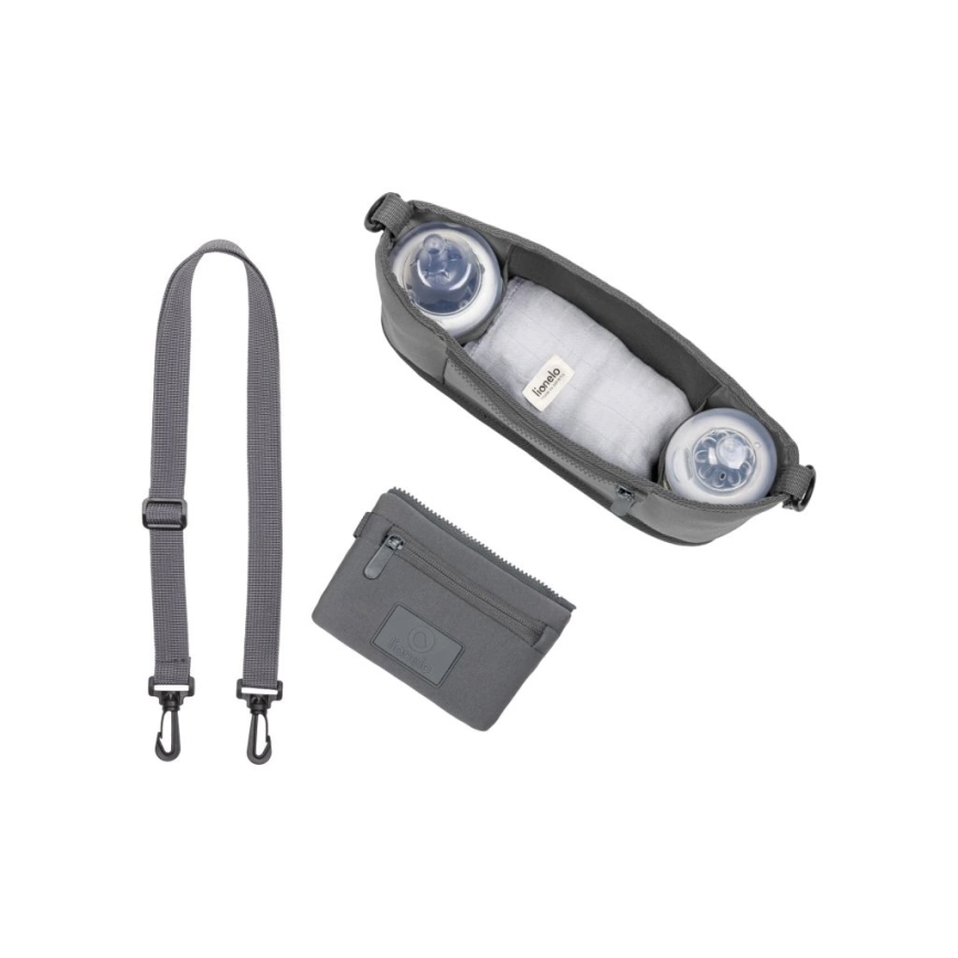 Lionelo - Organizer do wózka LITTLE CUBE Grey Stone