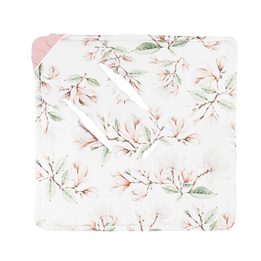 Lionelo - Otulacz do fotelika samochodowego TRAVEL SWADDLE 90x90 cm Beżowa Magnolia