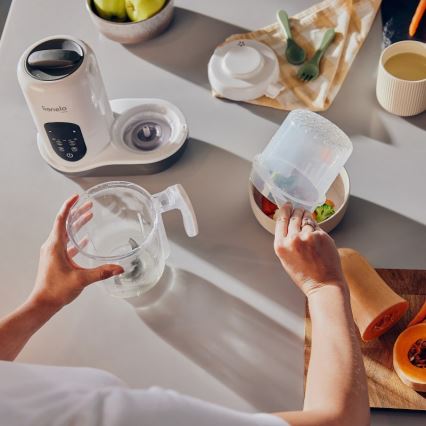 Lionelo - Parowar 5 w 1 BABYMENU 110W/230V biały/szary