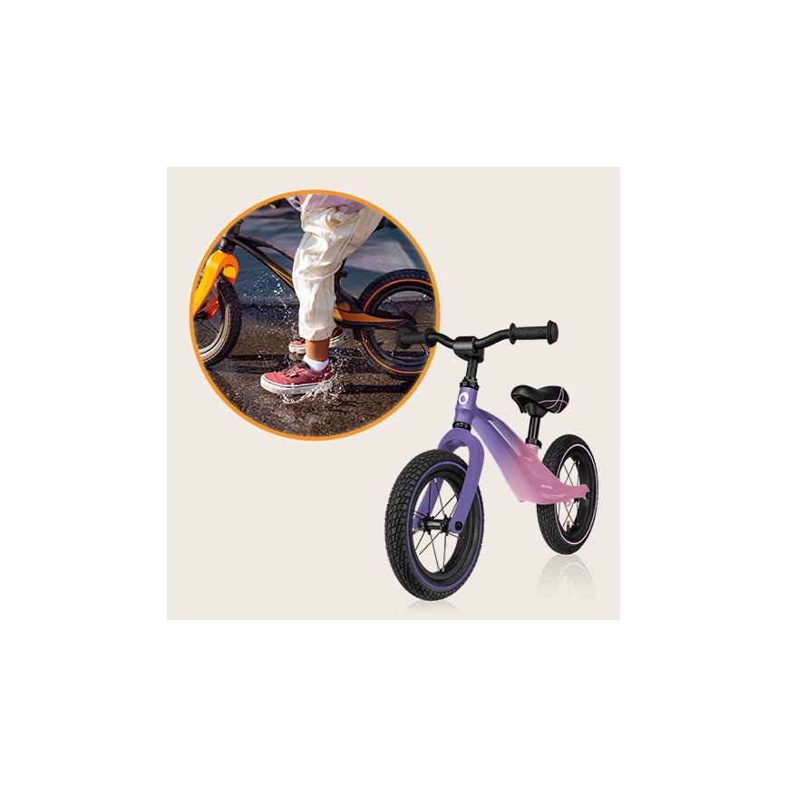 Lionelo - Rowerek biegowy BART AIR fioletowy/różowy