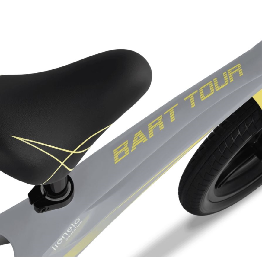 Lionelo - Rowerek biegowy BART TOUR szary/żółty