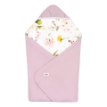 Lionelo - Rożek do fotelika samochodowego TRAVEL SWADDLE 90x90 cm Pink Flower