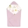 Lionelo - Rożek do fotelika samochodowego TRAVEL SWADDLE 90x90 cm Pink Flower