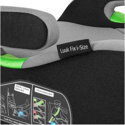 Lionelo - Siedzisko podwyższające do samochodu LUUK FIX i-Size 125-150 cm czarny/szary