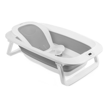 Lionelo - Składana wanienka dziecięca z termometrem BABY BUBBLE 2x LR44 Gołębiowy