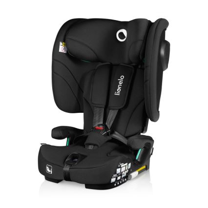 Lionelo - Składany fotelik samochodowy NELLY i-Size 76-150 cm Czarny karbon