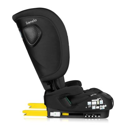 Lionelo - Składany fotelik samochodowy NELLY i-Size 76-150 cm Czarny karbon