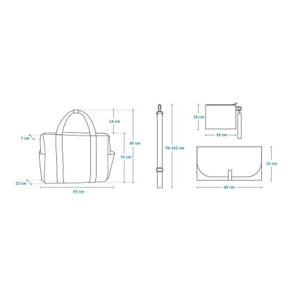 Lionelo - Torba pielęgnacyjna do wózka IDA Grey Concrete