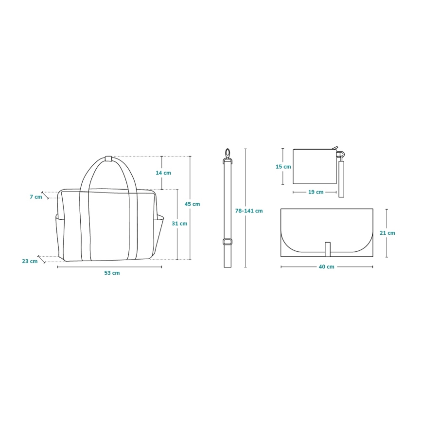 Lionelo - Torba pielęgnacyjna do wózka IDA Grey Concrete