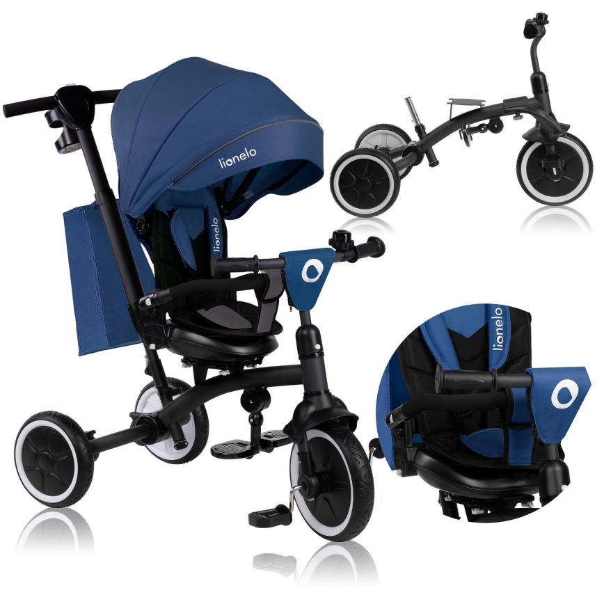 Lionelo - Trójkołowy rowerek dla dzieci TRIS PLUS Blue Denim