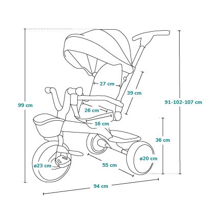 Lionelo - Trójkołowy rowerek dziecięcy HAARI czarny/wielobarwny