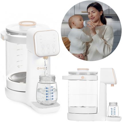 Lionelo - Urządzenie do przygotowywania mleka modyfikowanego dla niemowląt BABYPRESTO 2.0 1200W/230V białe