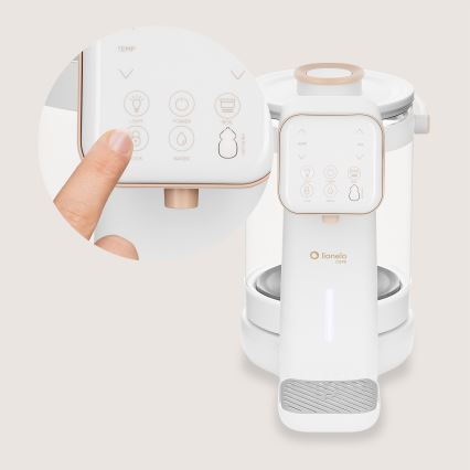 Lionelo - Urządzenie do przygotowywania mleka modyfikowanego dla niemowląt BABYPRESTO 2.0 1200W/230V białe