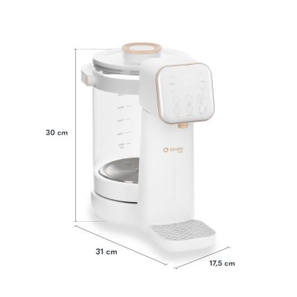 Lionelo - Urządzenie do przygotowywania mleka modyfikowanego dla niemowląt BABYPRESTO 2.0 1200W/230V białe
