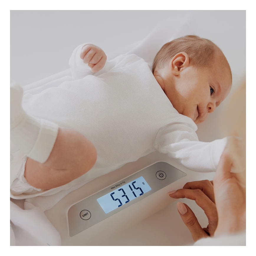 Lionelo - Waga dla niemowląt BABYBALANCE 3xAAA