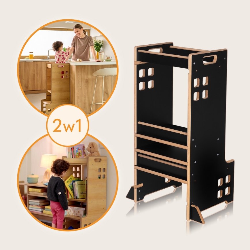 Lionelo - Wieża edukacyjna CASS Black Onyx