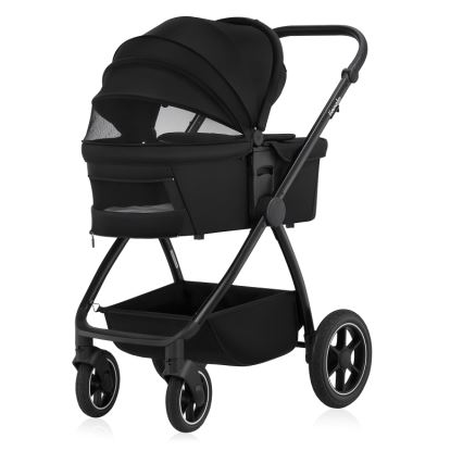 Lionelo - Wózek głęboko-spacerowy 2 w 1 MERIL Black Onyx