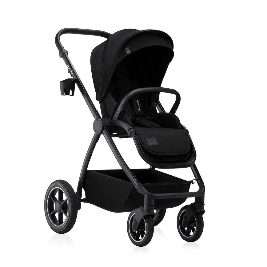 Lionelo - Wózek głęboko-spacerowy 2 w 1 MERIL Black Onyx