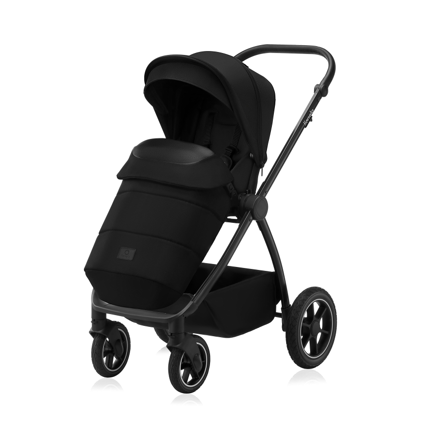 Lionelo - Wózek głęboko-spacerowy 2 w 1 MERIL Black Onyx