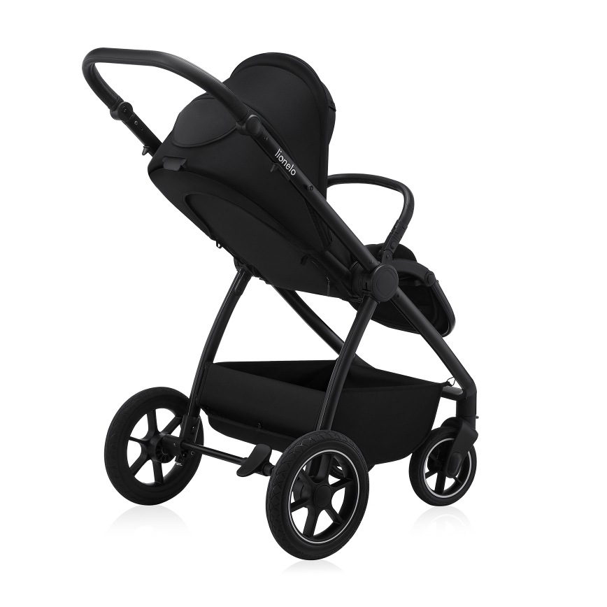 Lionelo - Wózek głęboko-spacerowy 2 w 1 MERIL Black Onyx