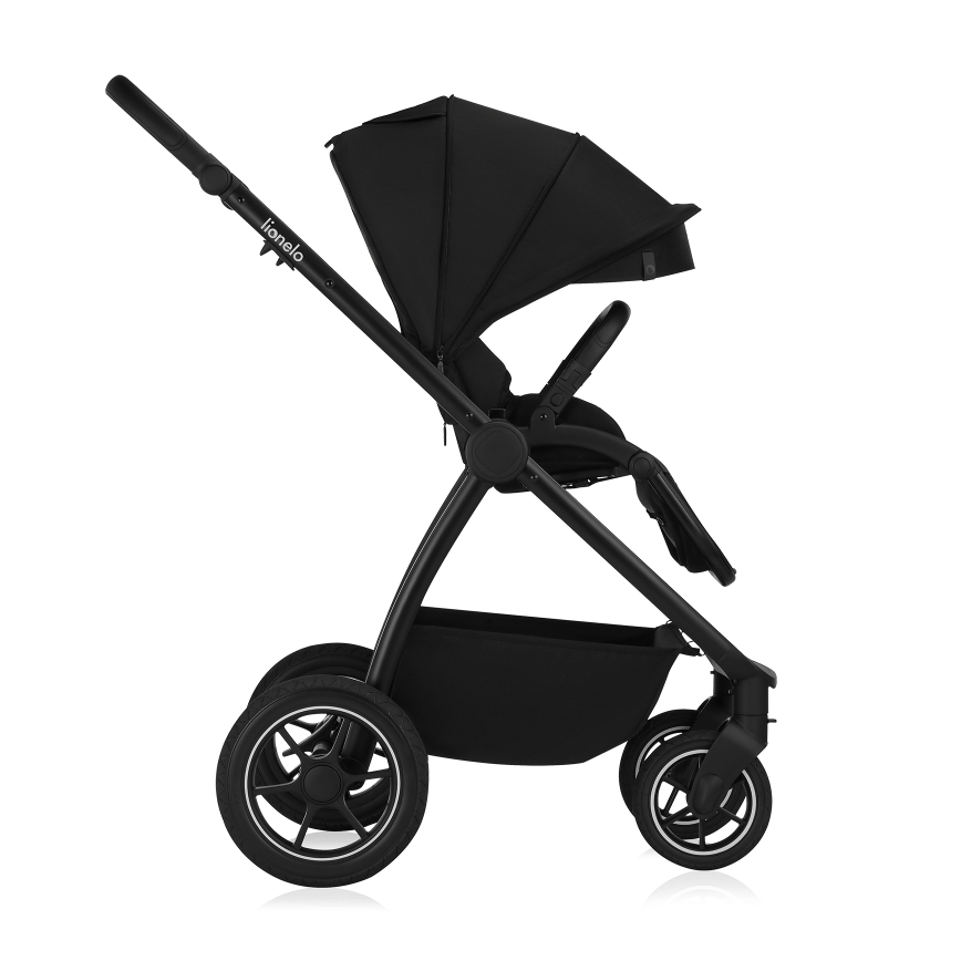 Lionelo - Wózek głęboko-spacerowy 2 w 1 MERIL Black Onyx