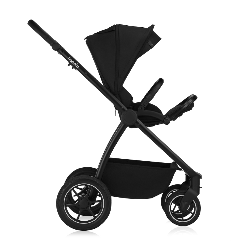 Lionelo - Wózek głęboko-spacerowy 2 w 1 MERIL Black Onyx