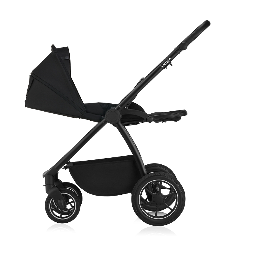 Lionelo - Wózek głęboko-spacerowy 2 w 1 MERIL Black Onyx