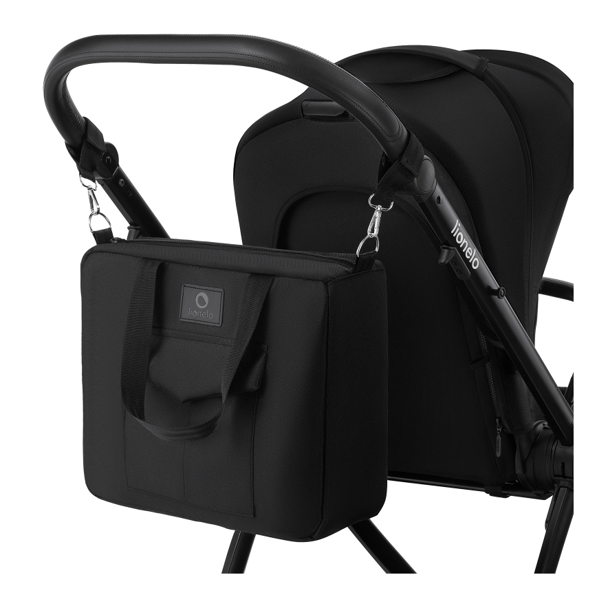 Lionelo - Wózek głęboko-spacerowy 2 w 1 MERIL Black Onyx