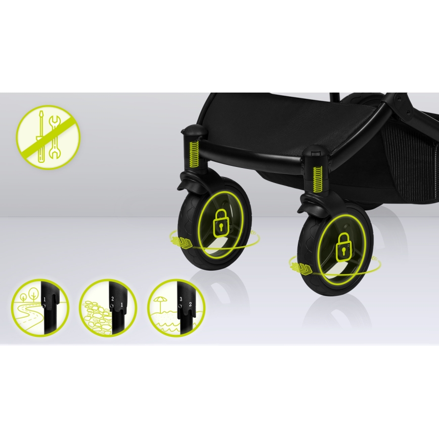 Lionelo - Wózek głęboko-spacerowy 2w1 MARI TOUR Grey Stone