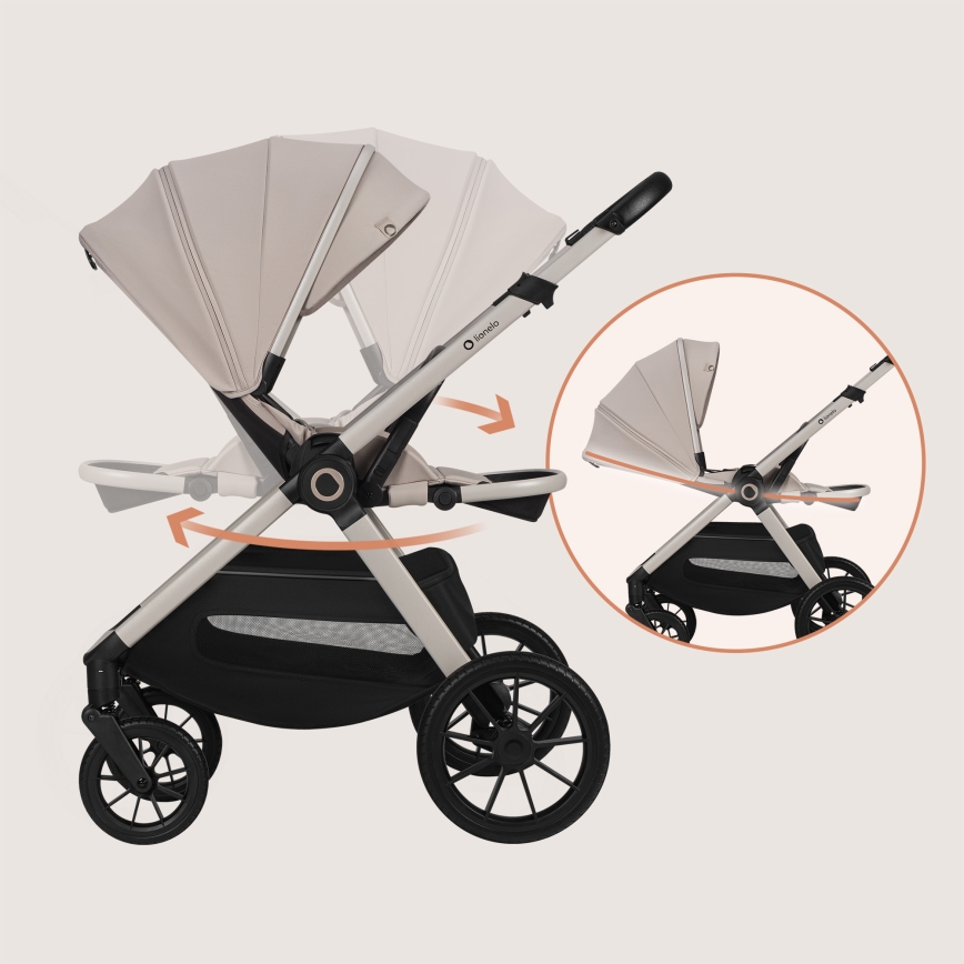 Lionelo - Wózek kombinowany 2 w 1 LAYLA Beige Sand