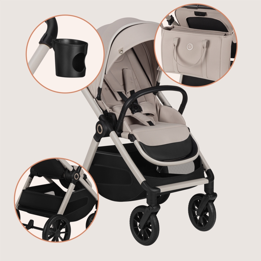 Lionelo - Wózek kombinowany 2 w 1 LAYLA Beige Sand