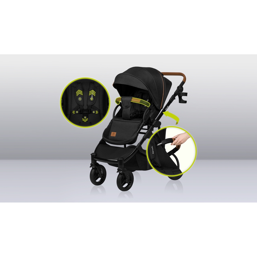 Lionelo - Wózek kombinowany 2 w 1 MARI TOUR Black Onyx