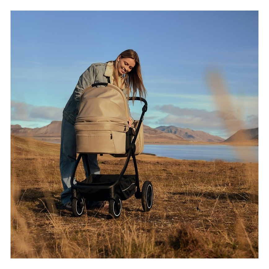 Lionelo - Wózek kombinowany 2 w 1 MERIL Beżowy piasek